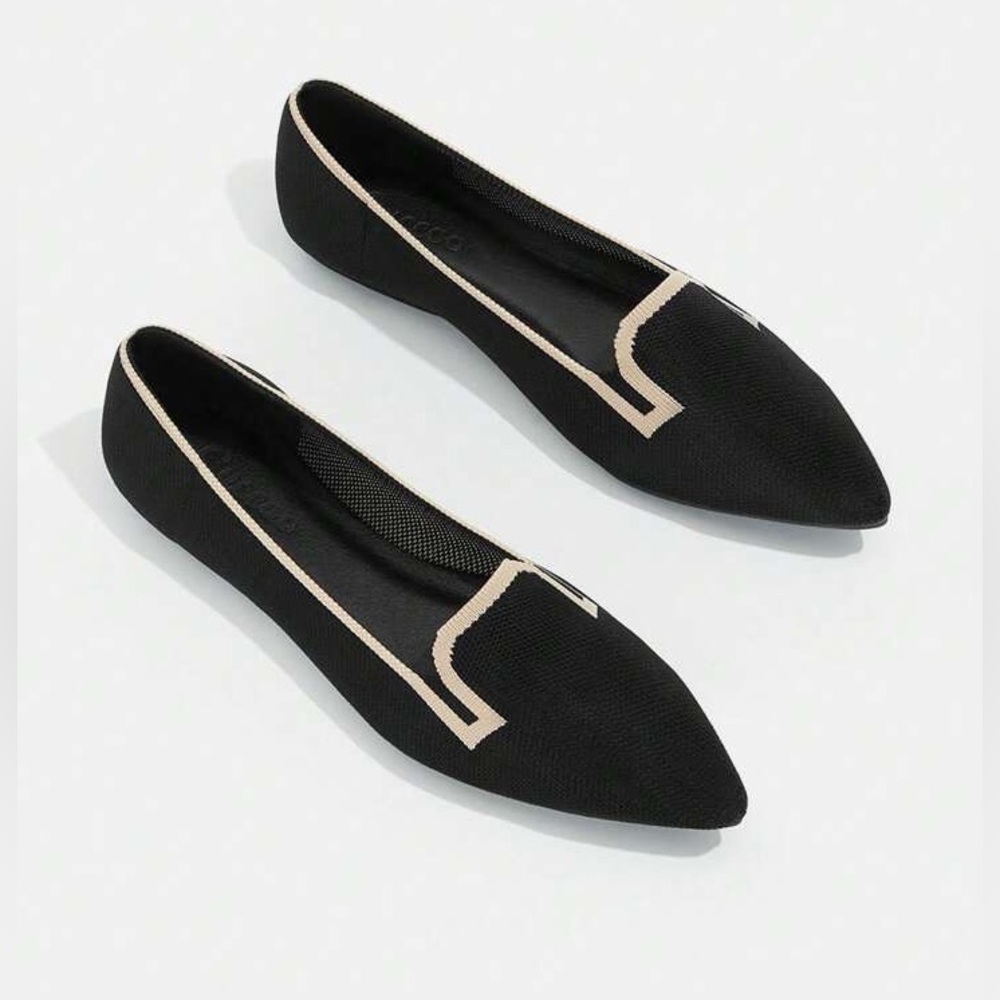 SHEIN Cuccoo Contrast Binding Slip On Loafers